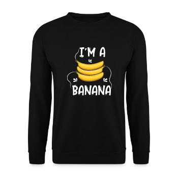 I’m a Banana – Motif de banane amusant et unique - Sweat-shirt Unisexe - noir - Devant - Alina (178cm) & Michal (187cm)