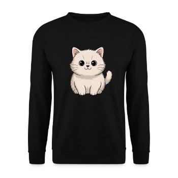 Chat persan - Sweat-shirt Unisexe - noir - Devant - Alina (178cm) & Michal (187cm)
