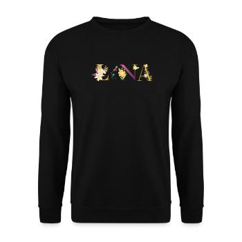 Lina - Unisex Pullover - Schwarz - Vorne - Alina (178cm) & Michal (187cm)