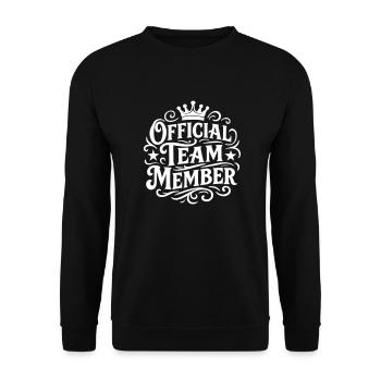 Membre de l’équipe Officiel - Sweat-shirt Unisexe - noir - Devant - Alina (178cm) & Michal (187cm)