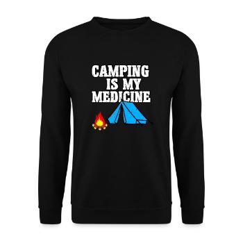 Camping Medicine - Unisex Sweatshirt - black - Front - Alina (178cm) & Michal (187cm)