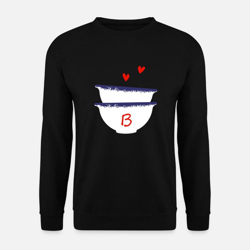 Letter B Breton Bowls - Unisex Sweatshirt - black