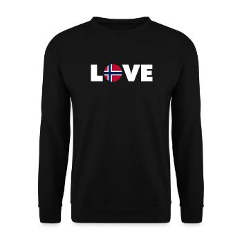 Norway - Love - Norge - Liebe - Norwegen - Unisex Sweatshirt - black - Front - Alina (178cm) & Michal (187cm)