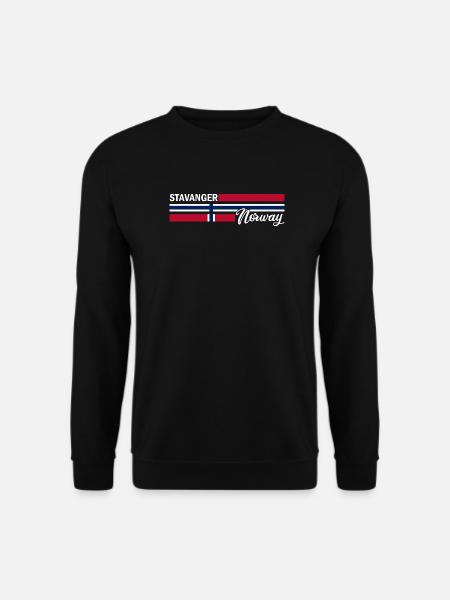 Stavanger - Norway Flag - Norge - Norwegen Flagge - Unisex Pullover - Schwarz