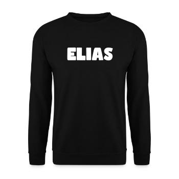 Elias Name - Unisex Sweatshirt - black - Front - Alina (178cm) & Michal (187cm)