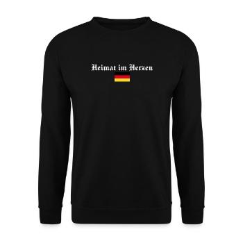 Home in the heart of Germany Germans - Unisex Sweatshirt - black - Front - Alina (178cm) & Michal (187cm)