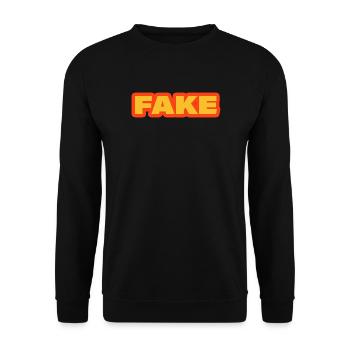 Fake - Unisex Sweatshirt - black - Front - Alina (178cm) & Michal (187cm)