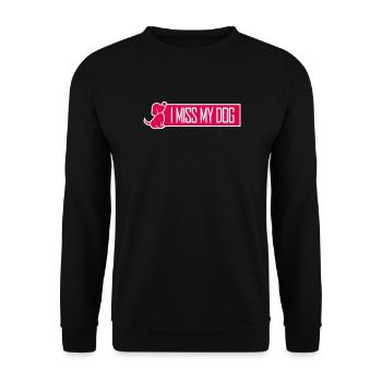 Mon chien Dog Amamant Dog Love Logo de blague - Sweat-shirt Unisexe - noir - Devant - Alina (178cm) & Michal (187cm)