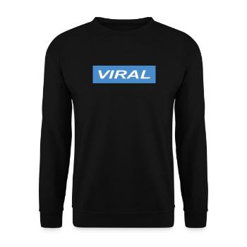 VIRAL - Unisex Pullover - Schwarz - Vorne - Alina (178cm) & Michal (187cm)