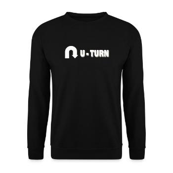 U-turn - Unisex Sweatshirt - black - Front - Alina (178cm) & Michal (187cm)