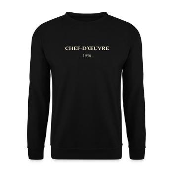 Millésime 1956 70 ans Anniversaire Vintage Cadeau. - Sweat-shirt Unisexe - noir - Devant - Alina (178cm) & Michal (187cm)