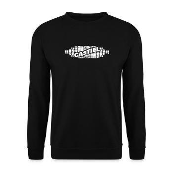 Vorname Castiel - Unisex Pullover - Schwarz - Vorne - Alina (178cm) & Michal (187cm)