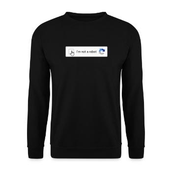 I'm not a robot - Unisex Sweatshirt - black - Front - Alina (178cm) & Michal (187cm)