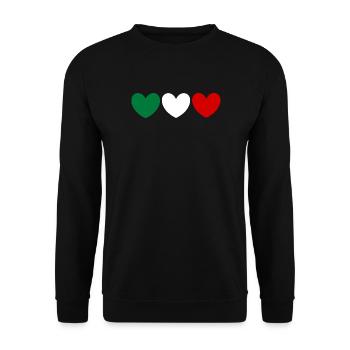 Maillot de supporters italiens pour les supporters italiens - Sweat-shirt Unisexe - noir - Devant - Alina (178cm) & Michal (187cm)