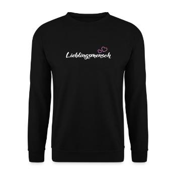 Lieblingsmensch - Unisex Pullover - Schwarz - Vorne - Alina (178cm) & Michal (187cm)