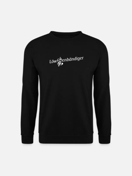 Löwchen: Löwchenbändiger (white) - Unisex Pullover - Schwarz