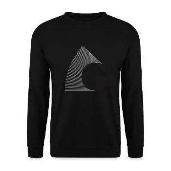 strahlen_typo_G - Unisex Pullover - Schwarz - Vorne - Alina (178cm) & Michal (187cm)