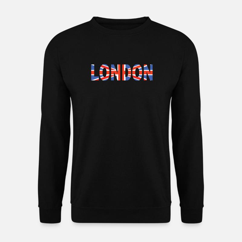 London laid down with flag - Unisex Sweatshirt - black