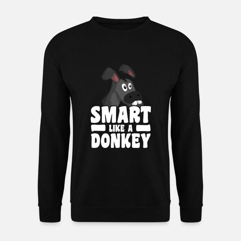 Smart like a donkey - Unisex Pullover - Schwarz
