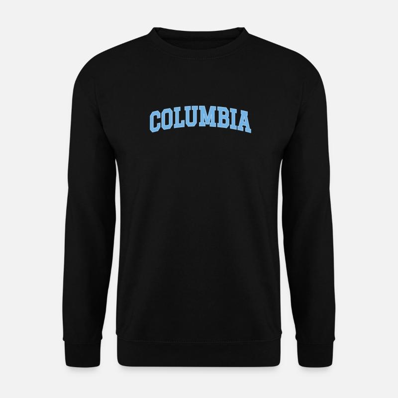 Columbia – Klassisches College-Design - Unisex Pullover - Schwarz