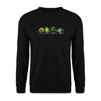 Fruit and fruits - Unisex Sweatshirt - black - Front - Alina (178cm) & Michal (187cm)