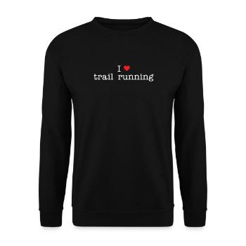 I Love Trail Running - Unisex Sweatshirt - black - Front - Alina (178cm) & Michal (187cm)