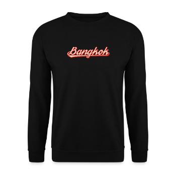 Bangkok Retro Lettering Red Vintage - Unisex Sweatshirt - black - Front - Alina (178cm) & Michal (187cm)