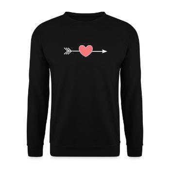 Valentinstag Geschenk Valentinstag - Unisex Pullover - Schwarz - Vorne - Alina (178cm) & Michal (187cm)