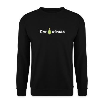 Christmas claim with tree - Unisex Pullover - Schwarz - Vorne - Alina (178cm) & Michal (187cm)