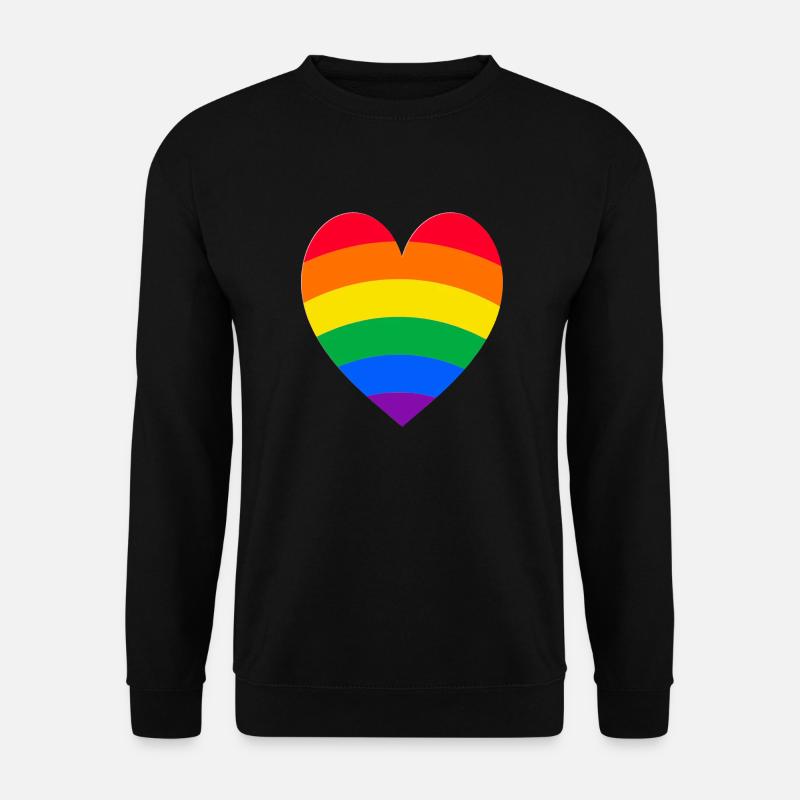 Rainbow Heart - Unisex Sweatshirt - black