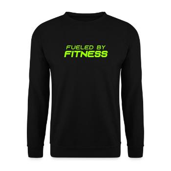 Fueled by Fitness - Sport - Gym - Athletics - Unisex Pullover - Schwarz - Vorne - Alina (178cm) & Michal (187cm)