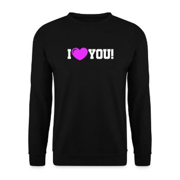 Je t’aime - Ich Liebe Dich - Sweat-shirt Unisexe - noir - Devant - Alina (178cm) & Michal (187cm)