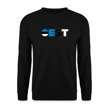 Estonia - Unisex Sweatshirt - black - Front - Alina (178cm) & Michal (187cm)