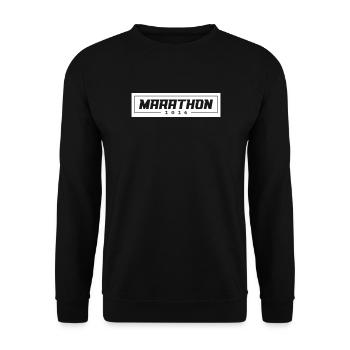 Marathon 2026 Running - Unisex Sweatshirt - black - Front - Alina (178cm) & Michal (187cm)