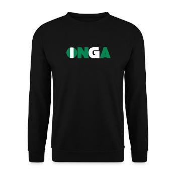 Nigeria - Unisex Sweatshirt - black - Front - Alina (178cm) & Michal (187cm)