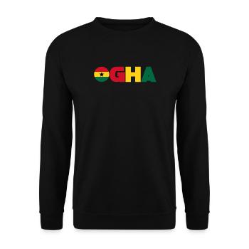 Ghana - Unisex Pullover - Schwarz - Vorne - Alina (178cm) & Michal (187cm)