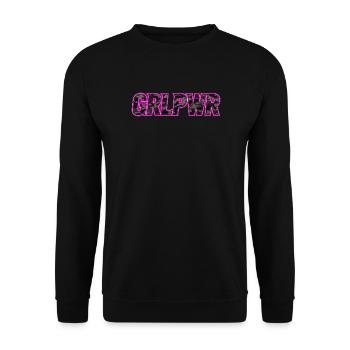 GRLPWR Camo Neon Streetwear Pink Design - Unisex Pullover - Schwarz - Vorne - Alina (178cm) & Michal (187cm)