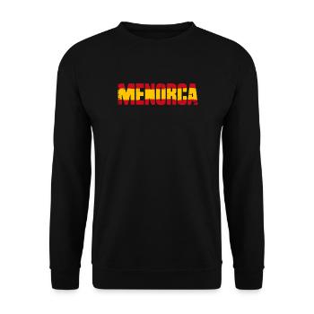 Menorca Flagge Spanien - Unisex Pullover - Schwarz - Vorne - Alina (178cm) & Michal (187cm)
