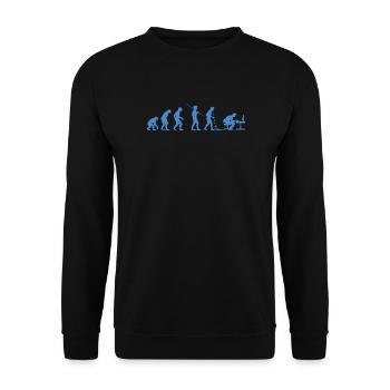 Programmer Evolution Computer Scientist Developer - Unisex Sweatshirt - black - Front - Alina (178cm) & Michal (187cm)