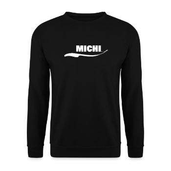 michi as a gift - Unisex Sweatshirt - black - Front - Alina (178cm) & Michal (187cm)