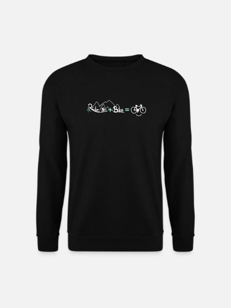 Ride and bike = :) - Unisex Pullover - Schwarz