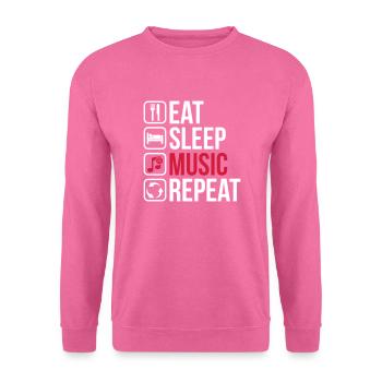 Eat Sleep Music Repeat - Unisex Sweatshirt - pink - Front