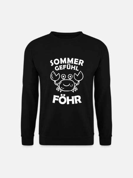 Sommergefühl Föhr Nordsee Nordseeinsel Krabbe - Unisex Pullover - Schwarz
