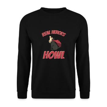 Wolf - Unisex Sweatshirt - black - Front - Alina (178cm) & Michal (187cm)