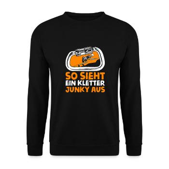 Klettern Bergsport Kletterer - Unisex Pullover - Schwarz - Vorne - Alina (178cm) & Michal (187cm)