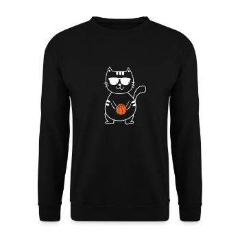 Basketball Basketballer - Unisex Sweatshirt - black - Front - Alina (178cm) & Michal (187cm)
