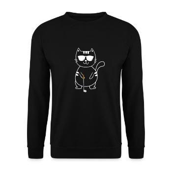 Golf Golfeur Golfeur Golf Golf Terrain - Sweat-shirt Unisexe - noir - Devant - Alina (178cm) & Michal (187cm)