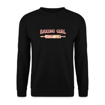 Bäcker Backen Konditor - Unisex Pullover - Schwarz - Vorne - Alina (178cm) & Michal (187cm)