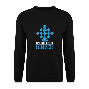 Pièce d’échecs - Sweat-shirt Unisexe - noir - Devant - Alina (178cm) & Michal (187cm)