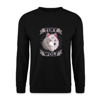 Wolf - Unisex Sweatshirt - black - Front - Alina (178cm) & Michal (187cm)
